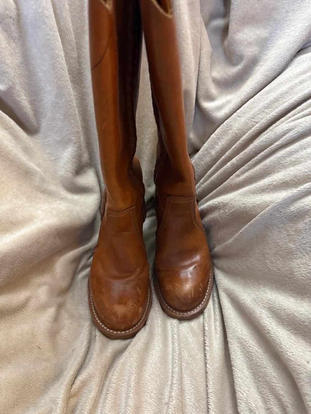 Frye Tall Brown Leather Heeled Boots